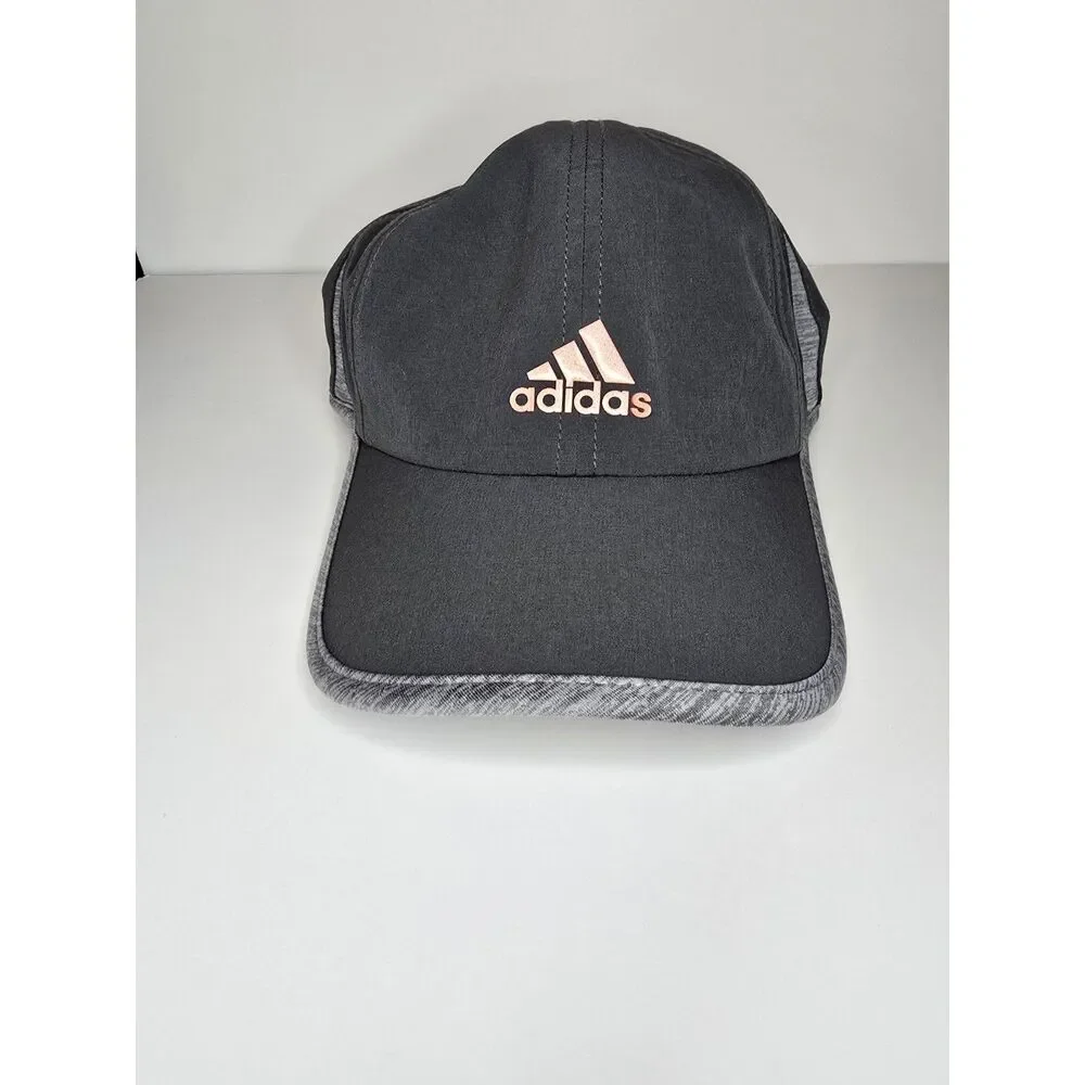 Gently Used Adidas Women's Fit Aeroready Baseball Hat Cap Gray Pink Rose Gold Lo